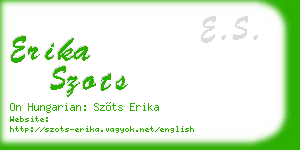 erika szots business card
